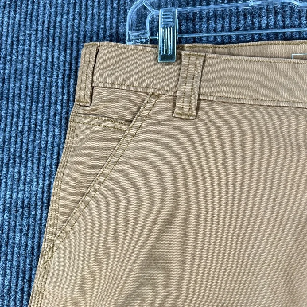 Carhartt Rugged Flex Relaxed Fit Canvas Work Shorts Mens 36 Brown Casual New